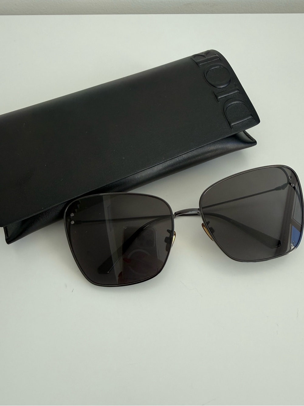 Dior Black Frame Sunglasses with Black Lenses